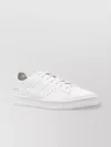 Y-3 White Leather Sneakers With Rounded Toe And Lace-up Closure
