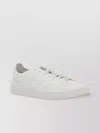 Y-3 White Leather Sneakers With Rounded Toe And Lace-up Closure