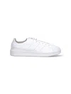Y-3 White Leather Sneakers With Rounded Toe And Lace-up Closure In White