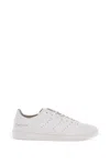 Y-3 White Leather Sneakers With Rounded Toe And Lace-up Closure In White