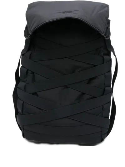 Y-3 Strap-detail Backpack In Black