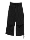 Y-3 Stripe-pattern Trousers In Black