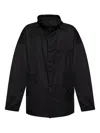 Y-3 Stripe-print Hooded Jacket In Black