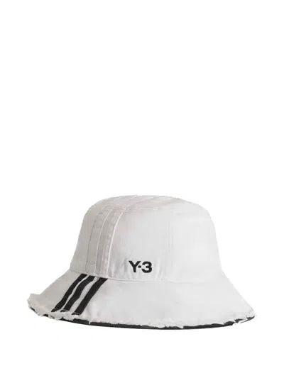 Y-3 Striped Hat In White