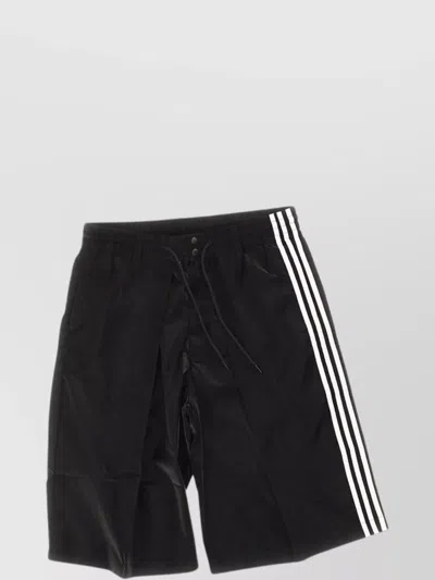 Y-3 Striped Shorts With Side Pockets In Black