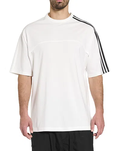 Y-3 Adidas Y 3 White Crew Neck T Shirt With Logo