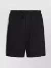 Y-3 Striped Waistband Shorts Back Pocket In Black