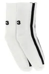 Y-3 Bicolor Cotton Socks Clothing In White