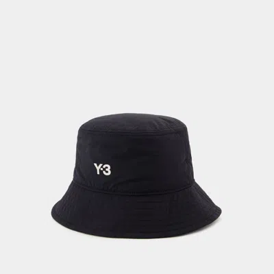 Y-3 STRP B BUCKET HAT - Y-3 - SYNTHETIC - BLACK