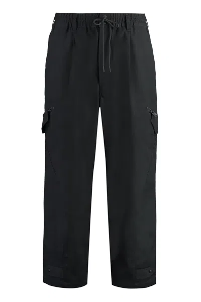 Y-3 Stylish Black Cargo Trousers For Men