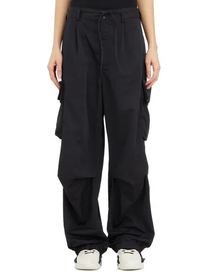 Y-3 Stylish Black Cargo Trousers For Women