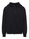 Y-3 Brushed Terry Hoodie With Drawstring Hood In Black