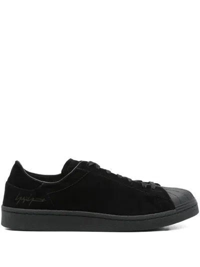 Y-3 Suede Leather Sneakers In Black
