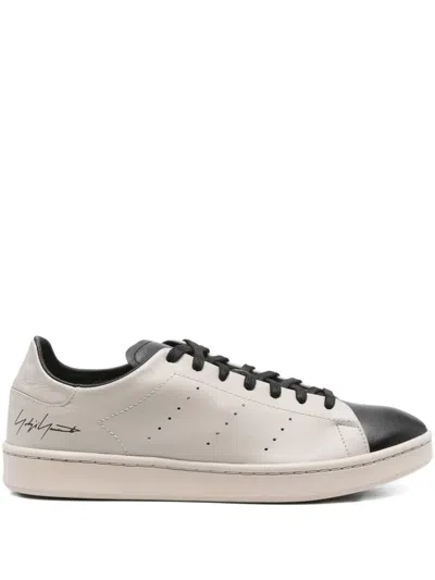 Y-3 Superstar Leather-panelled Sneakers In Gray