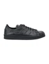 Y-3 Superstar Leather Sneakers In Black