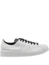 Y-3 Superstar Perforated-detail Logo Sneakers In White