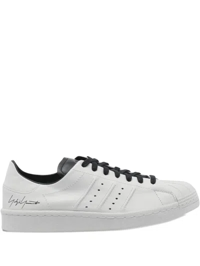 Y-3 Superstar Perforated-detail Logo Sneakers In White