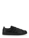 Y-3 Adidas Superstar Leather Low-top Sneakers In Black