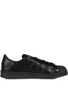 Y-3 Adidas Superstar Leather Low-top Sneakers In Black