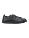 Y-3 Superstar Leather Sneakers In Black