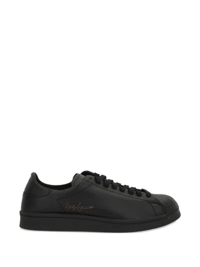 Y-3 Adidas Superstar Leather Low-top Sneakers In Black
