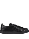 Y-3 Y 3 Superstar Leather Sneakers In Black