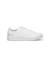 Y-3 White Leather Sneakers With Rounded Toe And Lace-up Closure In White