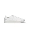 Y-3 White Leather Sneakers With Rounded Toe And Lace-up Closure In White