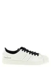 Y-3 Premium Leather Sneakers With Rubber Shell Toe In White
