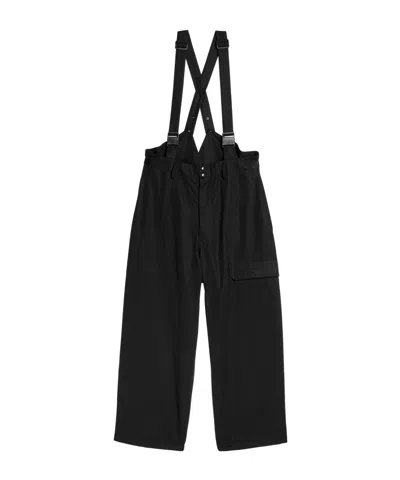 Y-3 Suspender Straight-leg Pants In Black