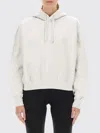 Y-3 Logo Hooded Sweatshirt Drawstring Style In White