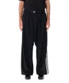 Y-3 3-stripe Drawstring Track Pants In Black