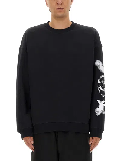 Y-3 Sweatshirt With  Adidas Graphics In Blue