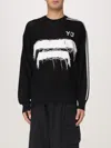 Y-3 Sweatshirt Whit Maxi Print In Black