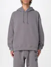 Y-3 Hoodie Featuring Graphic Design On Back In Gray
