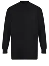 Y-3 Black Mock-neck Long-sleeve Cotton T-shirt