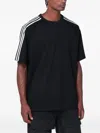 Y-3 Three-stripe Short-sleeve T-shirt In Black