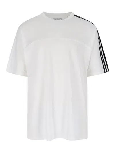 Y-3 Adidas Y 3 White Crew Neck T Shirt With Logo