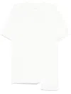 Y-3 Cotton Crew Neck T-shirt With Graphic Print In Bianco