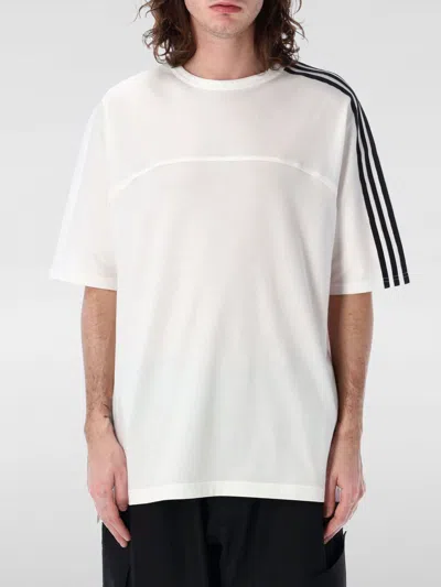 Y-3 Adidas Y 3 White Crew Neck T Shirt With Logo