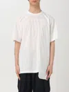 Y-3 Cotton Crew Neck T-shirt With Graphic Print In White