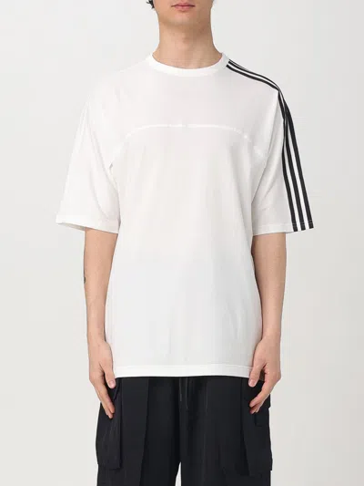 Y-3 Adidas Y 3 White Crew Neck T Shirt With Logo