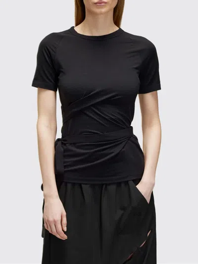 Y-3 Short-sleeved T-shirt With Versatile-ties In Black