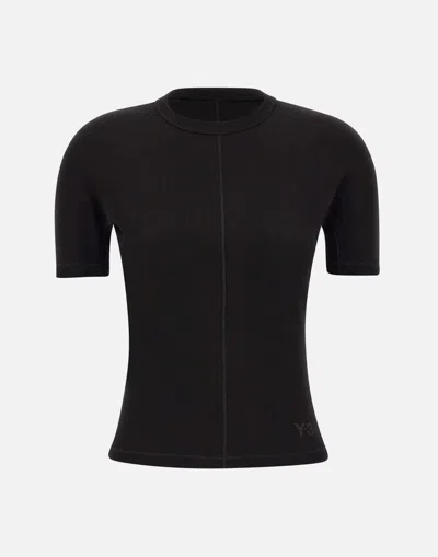 Y-3 Logo-print Short-sleeved T-shirt In Black