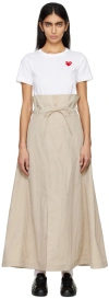 Y-3 A-line Crinkled Maxi Skirt In Clay Brown
