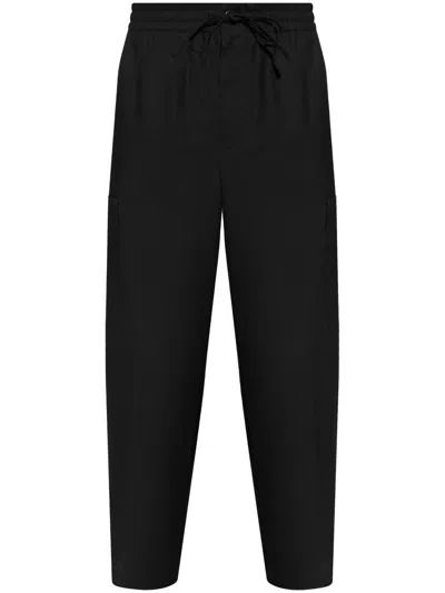 Y-3 Tapered-leg Trousers In Black