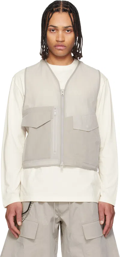 Y-3 Taupe Tactical Utility Vest In Brown