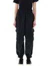 Y-3 Tch Seersucker Cargo Trousers In Black