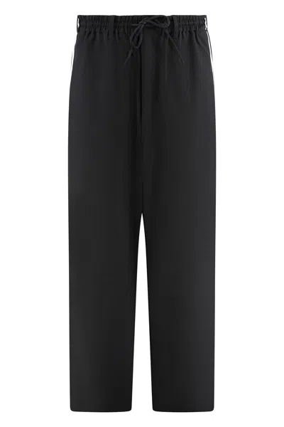 Y-3 Adidas Techno Fabric Track Pants In Black