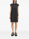 Y-3 Tee Cap-sleeve Round-neck Dress In Black